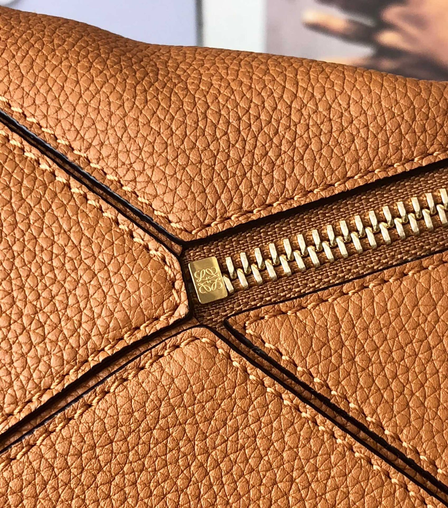 LOEWE Puzzle Edge Anagram Handbag Brown, 24*14*11cm