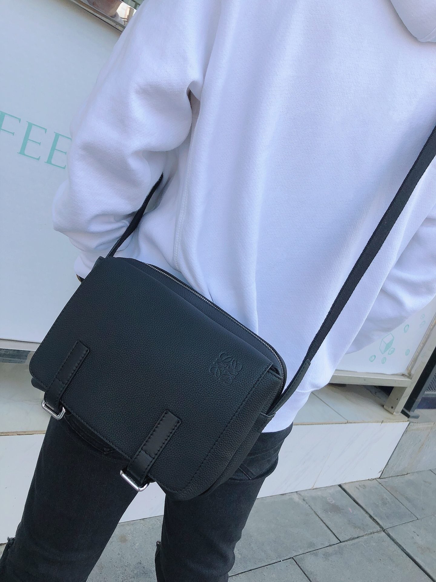 LOEWE Military Messenge Bag, 23×18×9cm