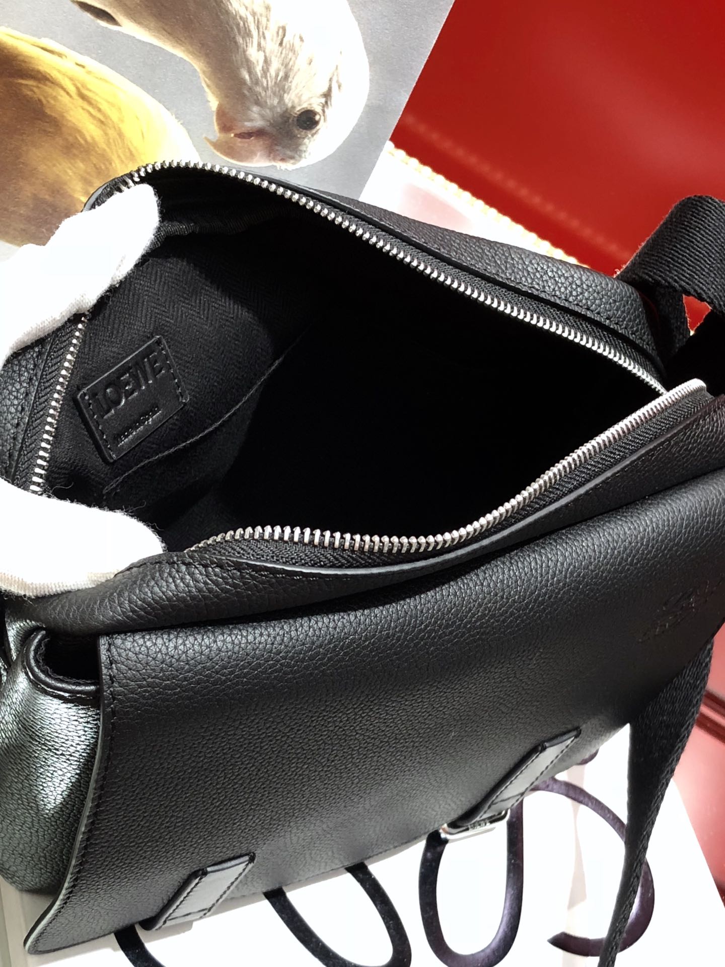 LOEWE Military Messenge Bag, 23×18×9cm