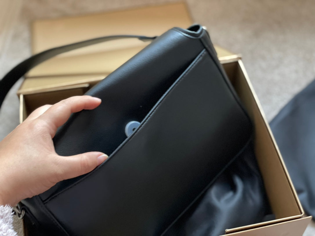 YSL Solferino Leather Medium Bag