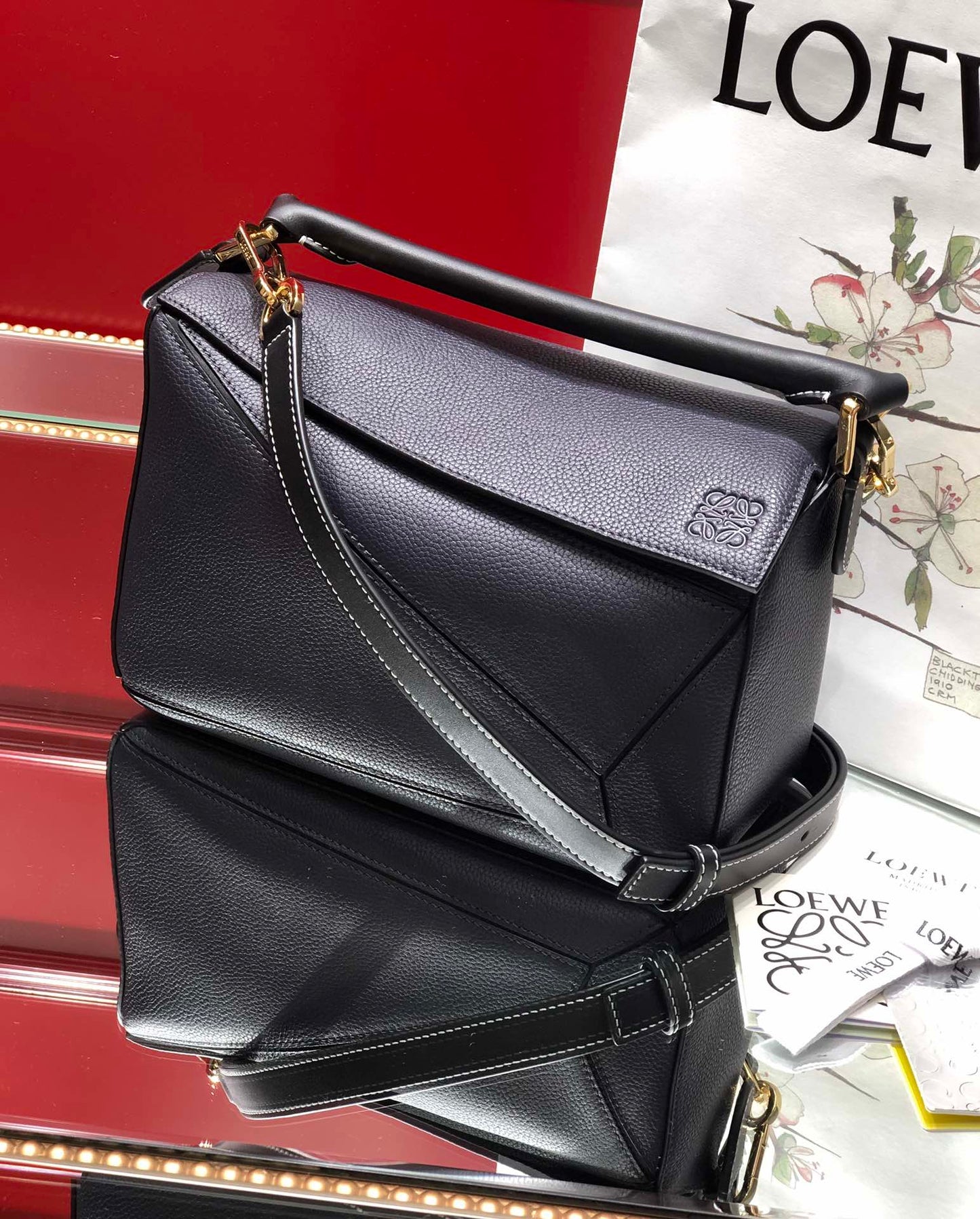 LOEWE Puzzle Edge Anagram Crossbody Bag, 24*14*11cm