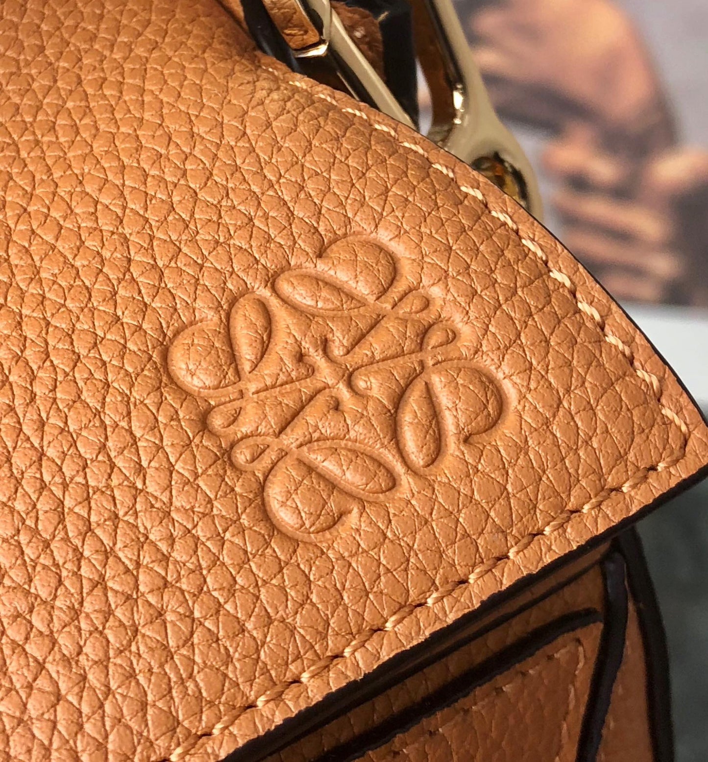 LOEWE Puzzle Edge Anagram Handbag Brown, 24*14*11cm
