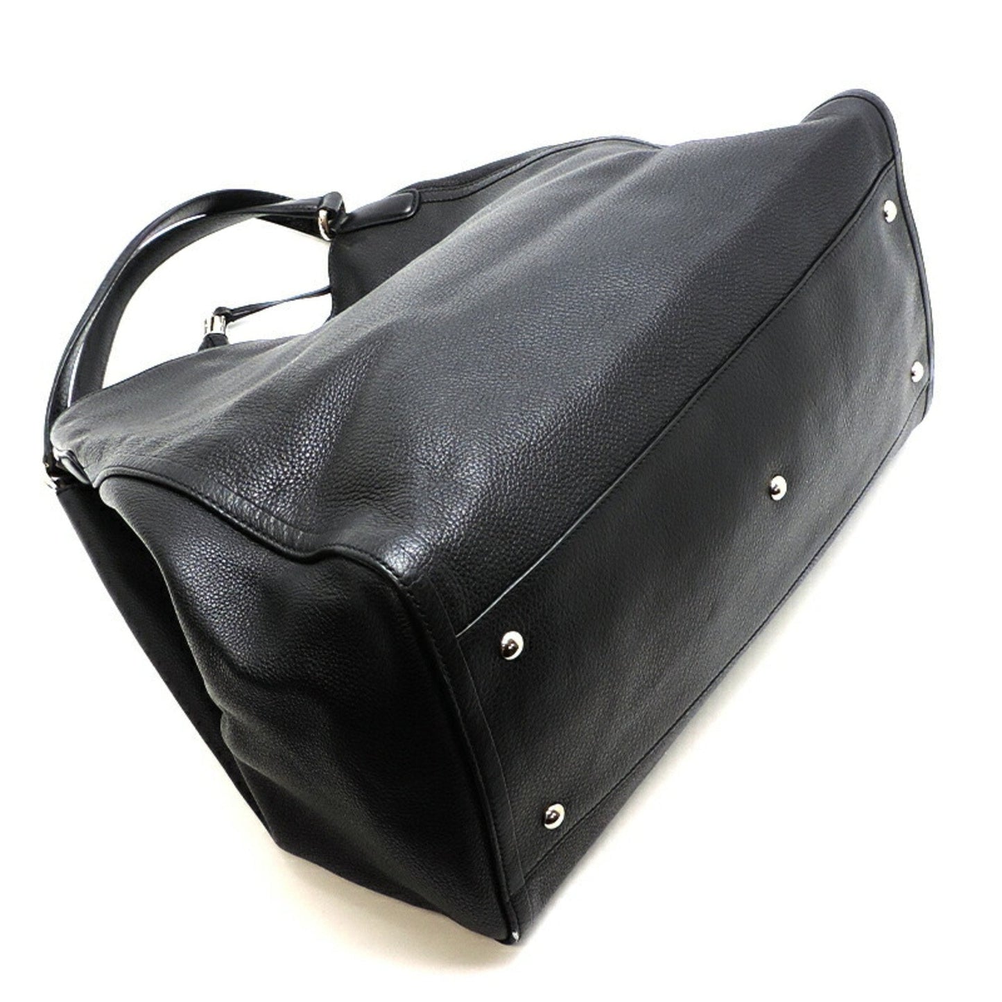Gucci Interlocking Tassel Bag Women's Tote Leather Black