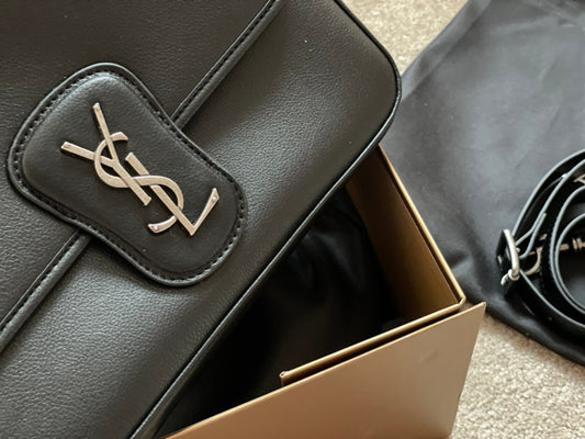 YSL Solferino Leather Medium Bag